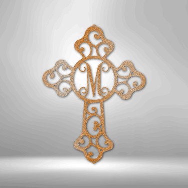 Initial Cross Monogram - Steel Sign